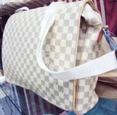 Pasta/ Bolsa Louis Vuitton Abbesses Damier Azur Leilão